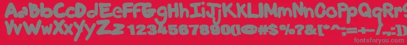 Trendy Font – Gray Fonts on Red Background