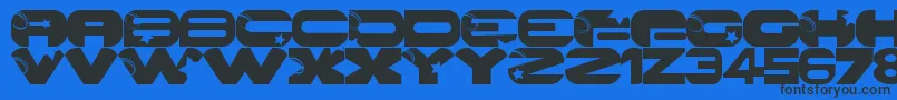 GalaxyPro Font – Black Fonts on Blue Background