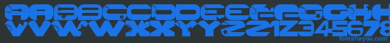 GalaxyPro Font – Blue Fonts on Black Background