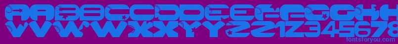 GalaxyPro Font – Blue Fonts on Purple Background