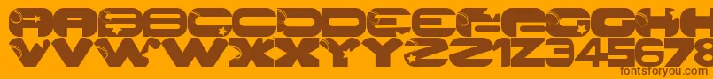 GalaxyPro Font – Brown Fonts on Orange Background