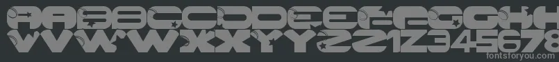 GalaxyPro Font – Gray Fonts on Black Background