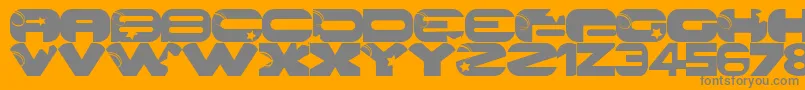 GalaxyPro Font – Gray Fonts on Orange Background