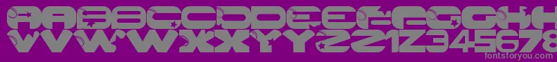 GalaxyPro Font – Gray Fonts on Purple Background