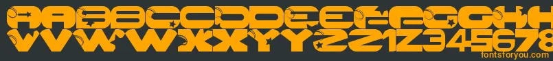 GalaxyPro Font – Orange Fonts on Black Background