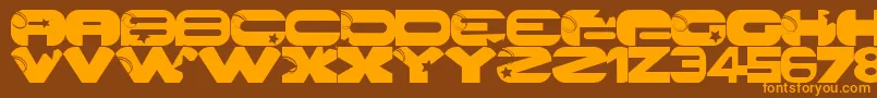 GalaxyPro Font – Orange Fonts on Brown Background