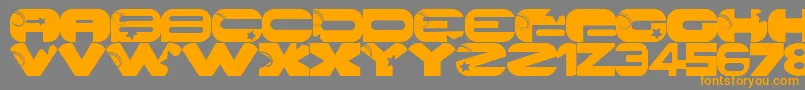 GalaxyPro Font – Orange Fonts on Gray Background