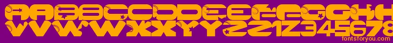 GalaxyPro Font – Orange Fonts on Purple Background