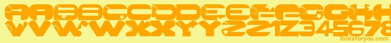 GalaxyPro Font – Orange Fonts on Yellow Background