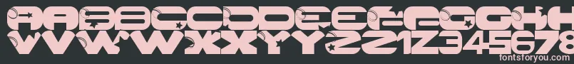 GalaxyPro Font – Pink Fonts on Black Background