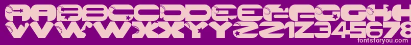 GalaxyPro Font – Pink Fonts on Purple Background