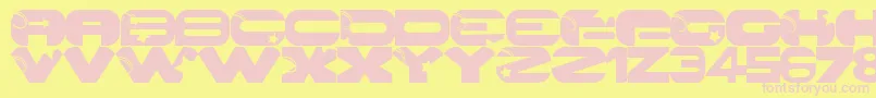 GalaxyPro Font – Pink Fonts on Yellow Background