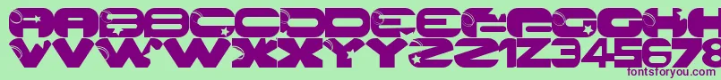 GalaxyPro Font – Purple Fonts on Green Background