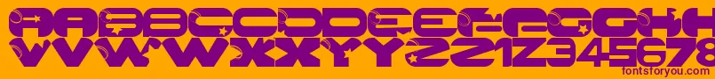 GalaxyPro Font – Purple Fonts on Orange Background