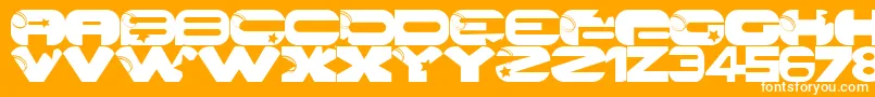 GalaxyPro Font – White Fonts on Orange Background