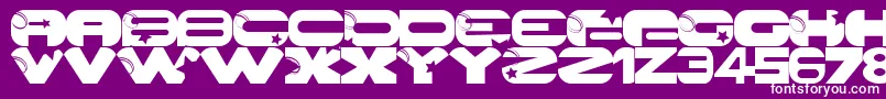 GalaxyPro Font – White Fonts on Purple Background