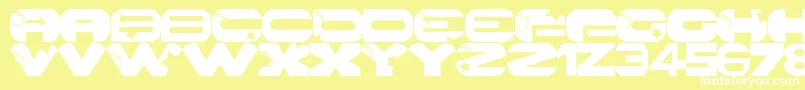 GalaxyPro Font – White Fonts on Yellow Background