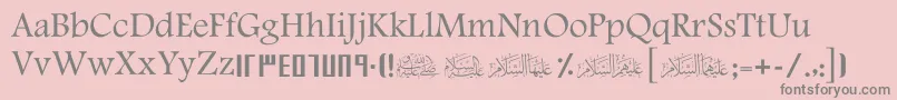 ScShmookh01-Schriftart – Graue Schriften auf rosa Hintergrund