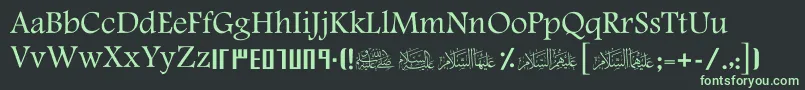 ScShmookh01 Font – Green Fonts on Black Background