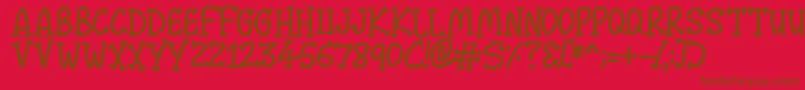 Malarky Font – Brown Fonts on Red Background