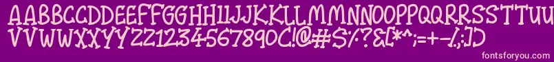 Malarky Font – Pink Fonts on Purple Background