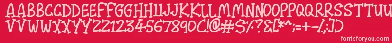 Malarky Font – Pink Fonts on Red Background