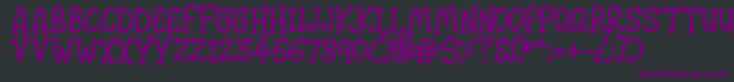 Malarky Font – Purple Fonts on Black Background