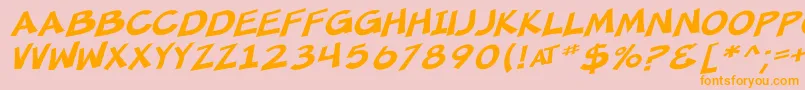 SfMincedMeatOblique Font – Orange Fonts on Pink Background