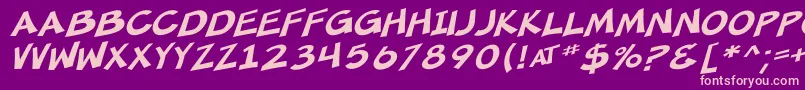 SfMincedMeatOblique Font – Pink Fonts on Purple Background