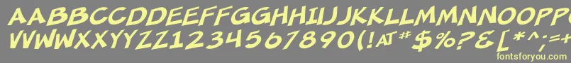 SfMincedMeatOblique Font – Yellow Fonts on Gray Background