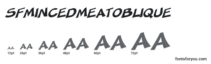 SfMincedMeatOblique Font Sizes