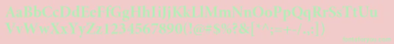 MinionproBoldsubh Font – Green Fonts on Pink Background