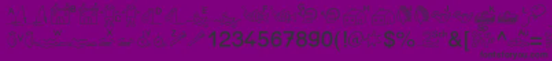 SpAnlaut5Db-Schriftart – Schwarze Schriften auf violettem Hintergrund