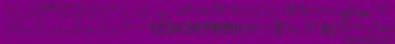 SpAnlaut5Db Font – Black Fonts on Purple Background