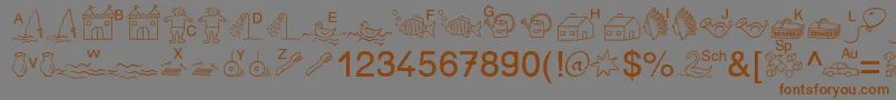 fuente SpAnlaut5Db – Fuentes Marrones Sobre Fondo Gris