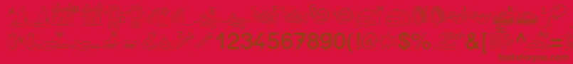 SpAnlaut5Db Font – Brown Fonts on Red Background