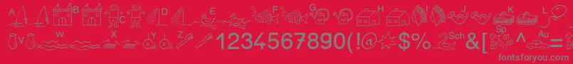 SpAnlaut5Db Font – Gray Fonts on Red Background