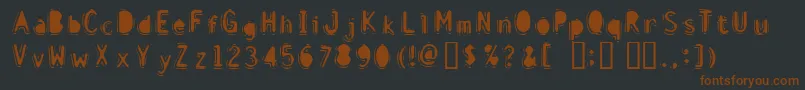 Discib Font – Brown Fonts on Black Background
