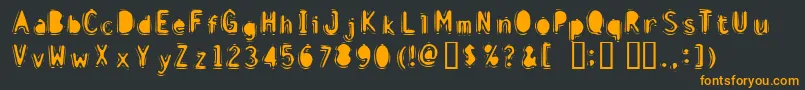 フォントDiscib – 黒い背景にオレンジの文字