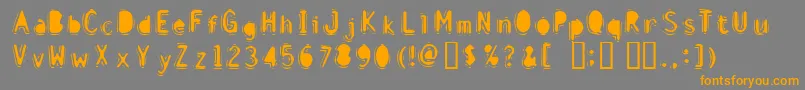 Discib Font – Orange Fonts on Gray Background