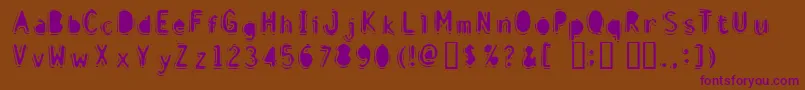 Discib Font – Purple Fonts on Brown Background