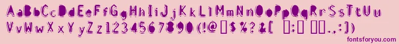 Discib Font – Purple Fonts on Pink Background