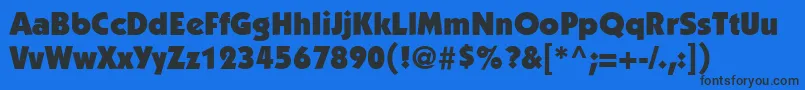 ItcKabelLtUltra Font – Black Fonts on Blue Background