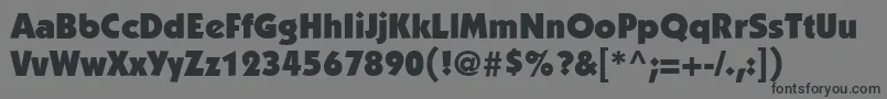 ItcKabelLtUltra Font – Black Fonts on Gray Background