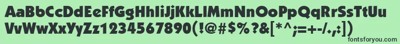 ItcKabelLtUltra Font – Black Fonts on Green Background