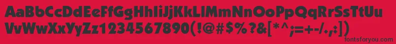 ItcKabelLtUltra Font – Black Fonts on Red Background