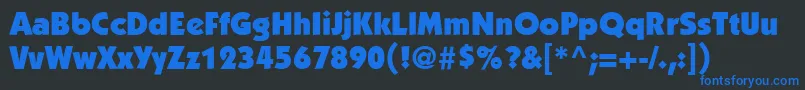 ItcKabelLtUltra Font – Blue Fonts on Black Background