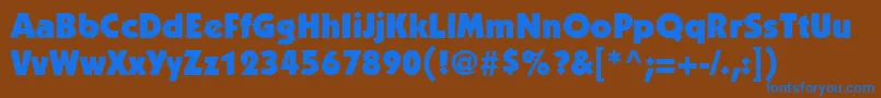 ItcKabelLtUltra Font – Blue Fonts on Brown Background