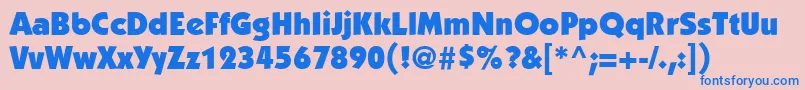 ItcKabelLtUltra Font – Blue Fonts on Pink Background