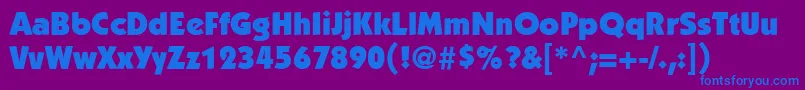 ItcKabelLtUltra Font – Blue Fonts on Purple Background